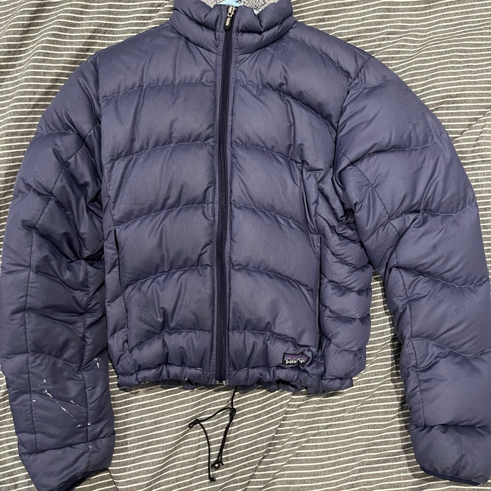 Patagonia Down Goose Jacket, paint stain on hand and on back… $40 OBO
